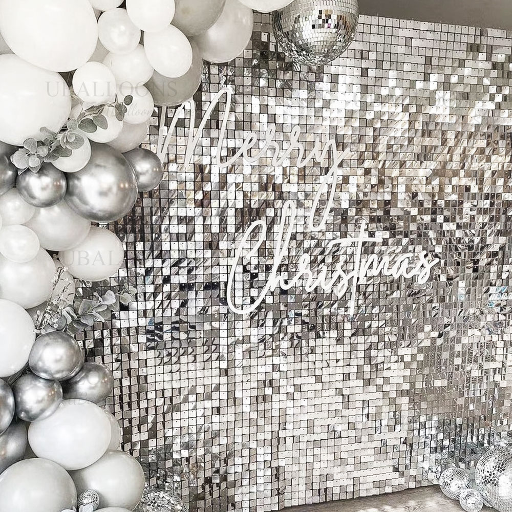 Silver Sequin Wall Backdrop Pa - đánh giá và giá Sequin Fabric Panel