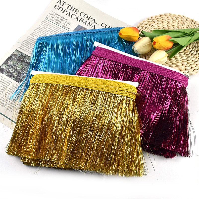 2/5/10M 10cm Gold Metallic Thr - đánh giá và giá Beaded Trim Fringe