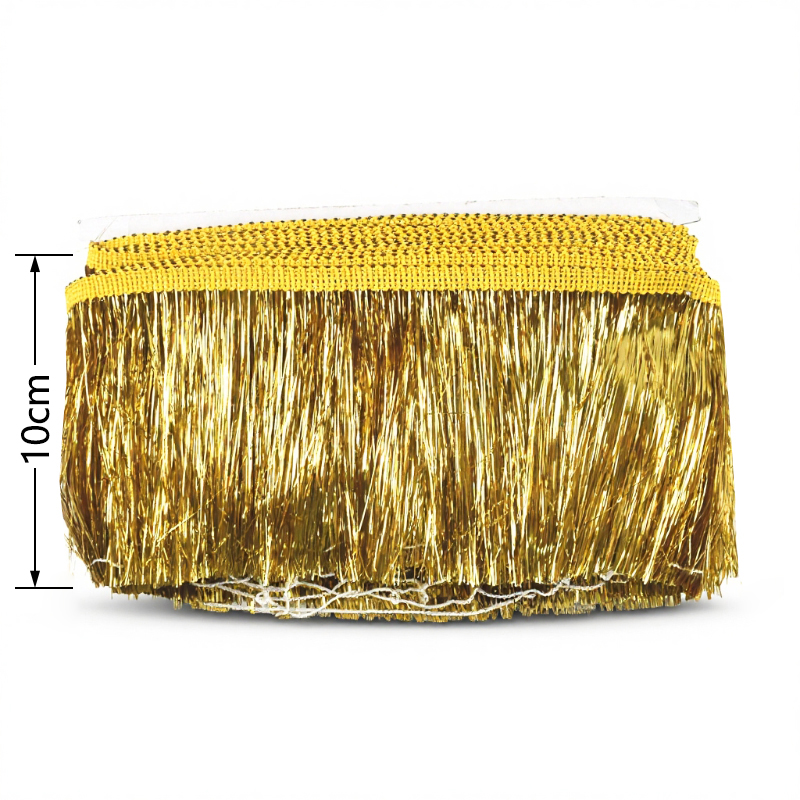 2/5/10M 10cm Gold Metallic Thr - đánh giá và giá Beaded Trim Fringe